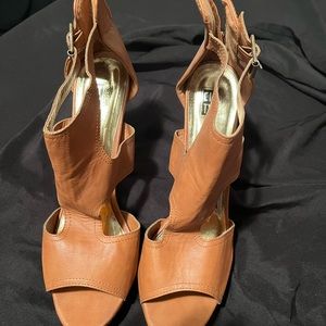 Brown high heels, size 12